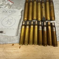 lot de 15 douilles calibre 8x68 S