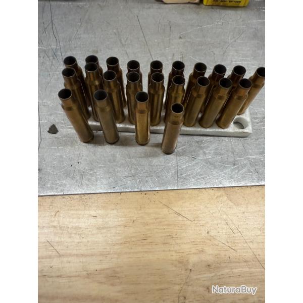 lot de 23 douilles  calibre 338 winchester magnum