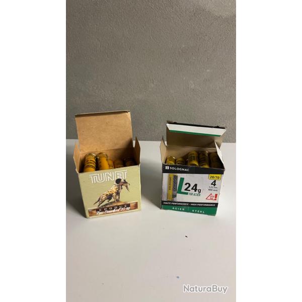 Cartouches Tunet Epoque zinc Calibre 20/70