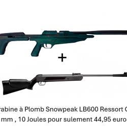 Carabine SL900S Snowpeak Multi coups Canon Fixe Cal. 4,5 mm 19,9 joul. + carabine Snow. LB600 4,5 mm