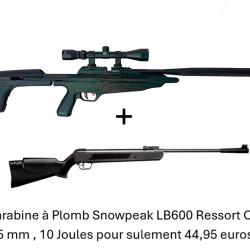 Carabine SL900S Snowpeak + L. 3-9x40 Canon Fixe Cal. 4,5 mm 19,9 joul. + carabine Snow. LB600 4,5 mm