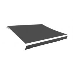 Toile de remplacement anthracite 300x250 cm en polyester pour auvent terrasse