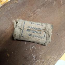 Lot de 8 cartouches 8mm lebel. Special mitrailleuse