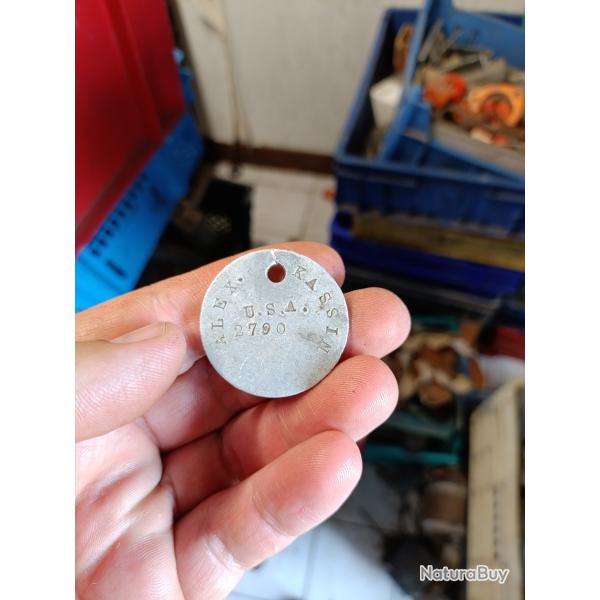 Plaque d identit amricaine dog tag