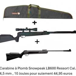 PACK COMBINÉ !P-C Carabine Snowpeak SU1200S Canon Fixe C. 5,5 mm 19,9 j.+ Carabine Snow.LB600 4,5 mm