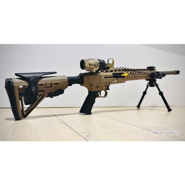 RARE Fusil calibre 12 a culasse linaire SR-QUIP 10+1 canon lisse - preuve billes d'acier CAT C