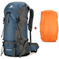 SAC À DOS 70 LITRES + COUVRE SAC - BLEU - LIVRAISON GRATUITE