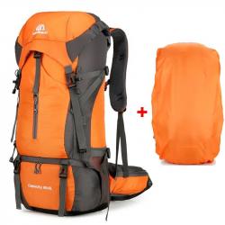 SAC À DOS 70 LITRES + COUVRE SAC - ORANGE - LIVRAISON GRATUITE