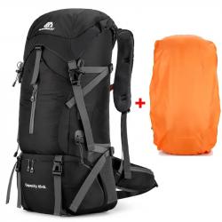 SAC À DOS 70 LITRES + COUVRE SAC - NOIR - LIVRAISON GRATUITE
