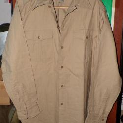CHEMISE MILITAIRE DE L'ARMEE FRANCAISE PERIODE DE LA GUERRE ALGERIE  ,Taille 3 L  SOIT L EN CIVIL