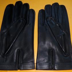 PAIRE DE GANT EN CUIR NOIR DE L' ARMEE FRANCAISE , TAILLE  9  FABRICATION MADE IN FRANCE NIEL A MILL
