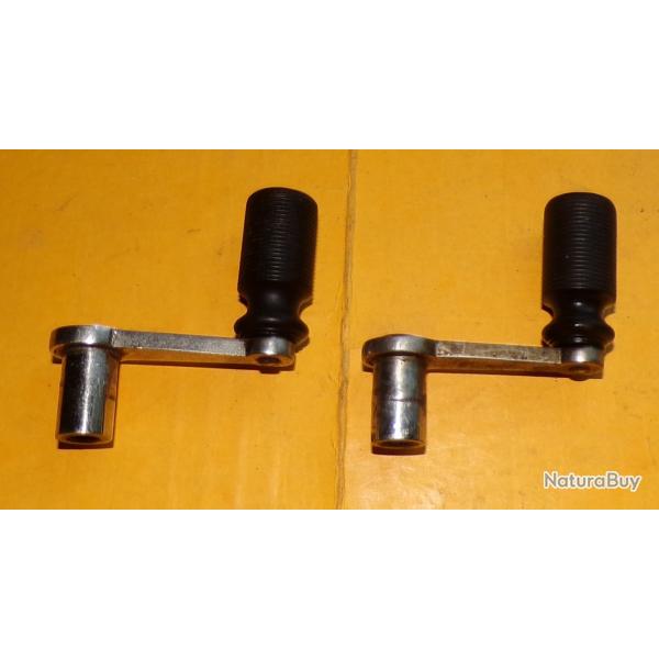 TELEPHONE EN BOIS : OUTILS LOT DE 2 MANIVELLES PIECES DETACHEES DE TELEPHONE EN BOIS MODELE 1910 , P