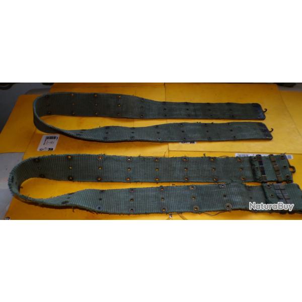 ARMEE AMERICAINE U.S : LOT DE 2 PIECES ABIMEES POUR REPARATION CEINTURON MILITAIRE , FABRICATION PER