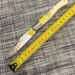 Couteau « Aurillac «  lame Damas manche os