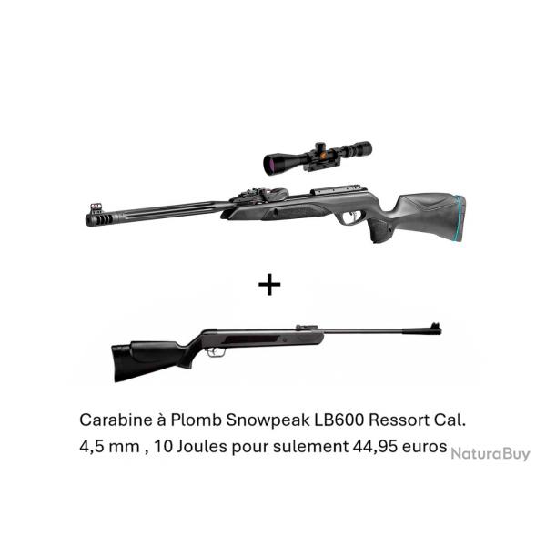 PACK COMBIN ! Carabine + Lunette Speedster IGT 10X GEN2i C. 4,5 mm + Carabine Snowpeak LB600 4,5 mm