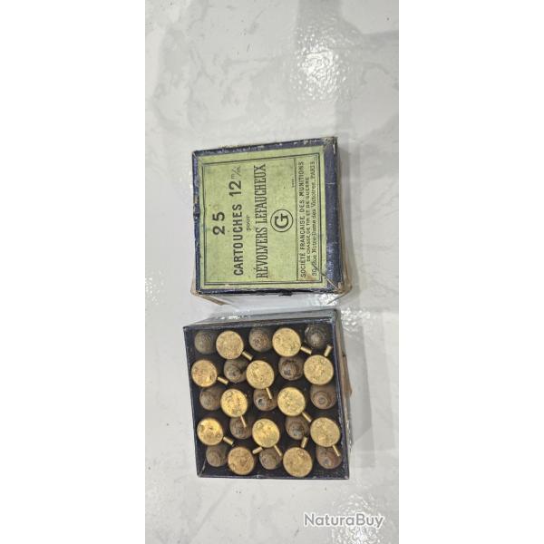 Cartouches 12mm revolver lefaucheux