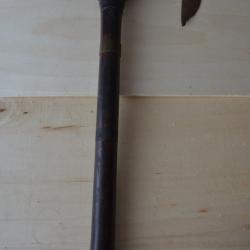 Ancien casse tête en bois et métal,  art oceanie ou africain  (Sénoufo)