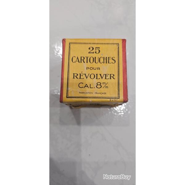 Bote 25 cartouches calibres 8mm poudre noir