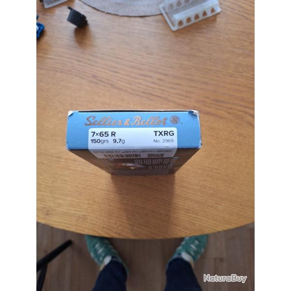 Bote de balles 7x65r Sellier & Bellot exergy Blue TXRG 150gr