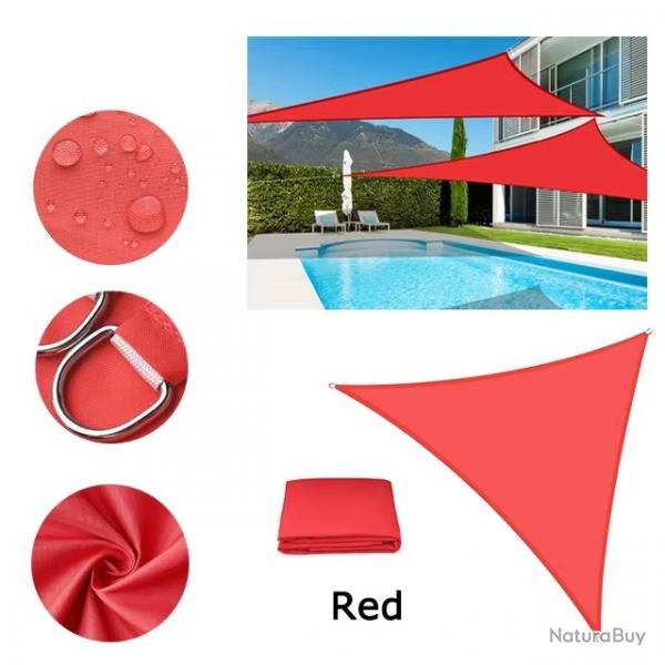 BACHE TOILE TRIANGLE ROUGE 2x2x2M PROTECTION TERRASSE SOLEIL ETANCHE AUVENT JARDIN EXTERIEUR
