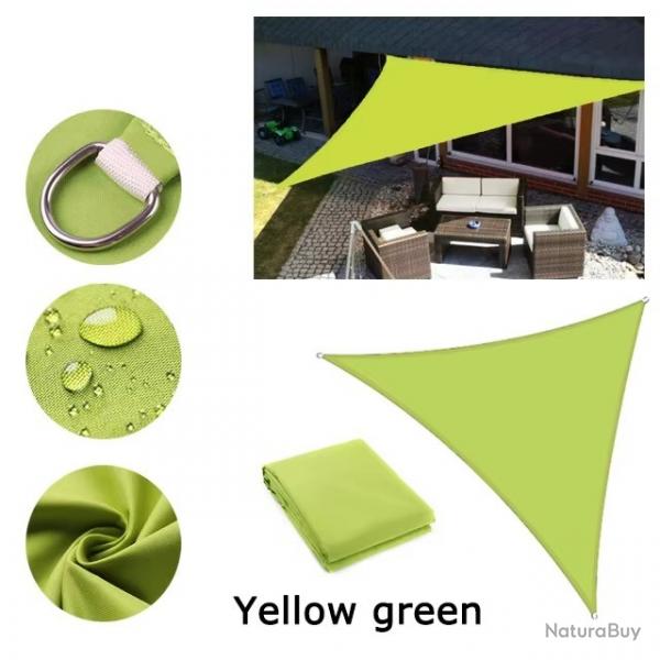 BACHE TOILE TRIANGLE VERT POMME 2x2x2M PROTECTION TERRASSE SOLEIL ETANCHE AUVENT JARDIN EXTERIEUR
