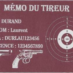 Mémo tireur sportif FFT rose en aluminium gravé au laser (Recto)