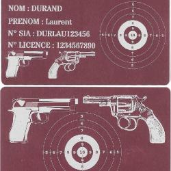 Mémo tireur sportif FFT rose en aluminium gravé au laser (Recto / Verso)