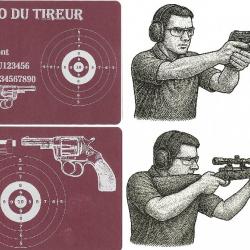 Mémo tireur sportif FFT rose en aluminium gravé au laser (Recto / Verso)