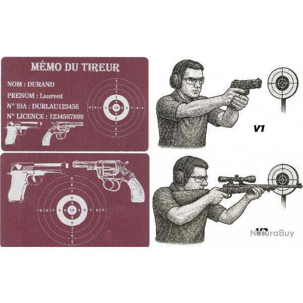 Mmo tireur sportif FFT rose en aluminium grav au laser (Recto / Verso)