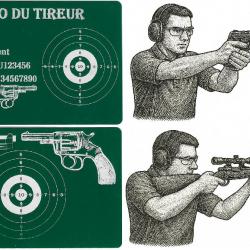 Mémo tireur sportif FFT vert en aluminium gravé au laser (Recto / Verso)
