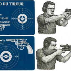 Mémo tireur sportif FFT bleu en aluminium gravé au laser (Recto / Verso)