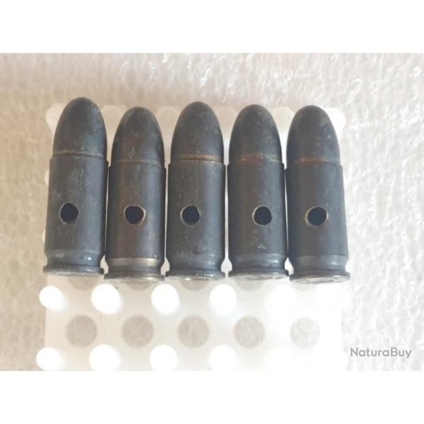 Cartouche 9mm neutralise, marquage RY/BD, fabrication 1956  (M.RES.46)