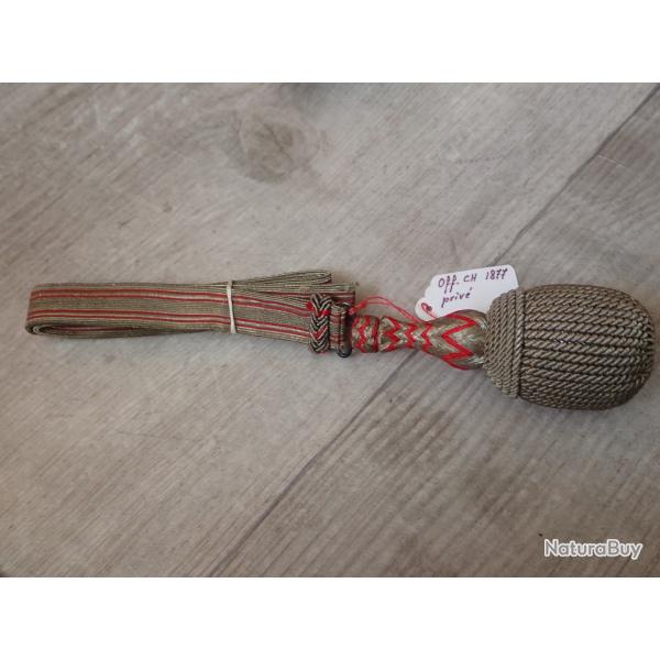 Dragonne de sabre 1877 officier suisse