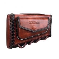 Repose joue Tourbon 100% CUIR avec porte munitions - LIVRAISON GRATUITE