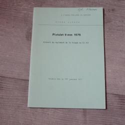 1977 Notice technique pour les pistolets suisses modèle 9mm 1975 (P210)