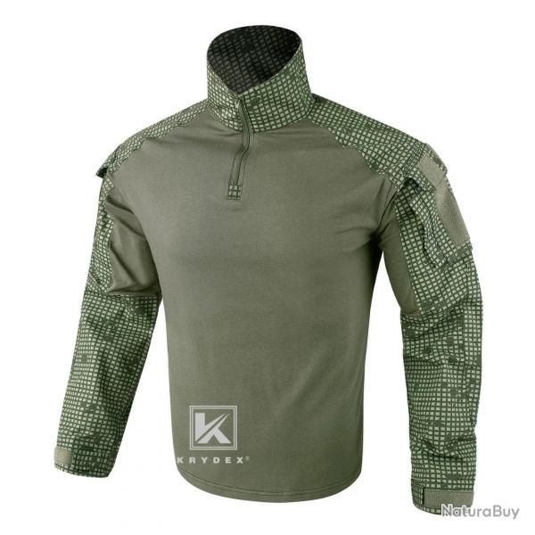 Chemise combat AS-K02 KRYDEX avec coudires - Vert clair / M