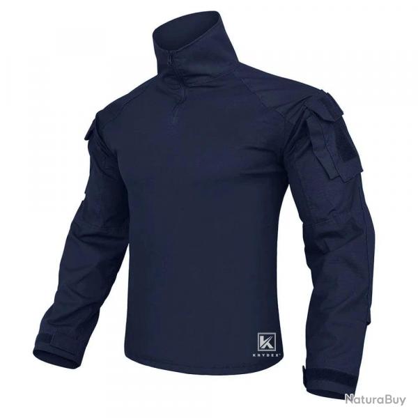 Chemise combat AS-K02 KRYDEX avec coudires - Bleu fonc / S