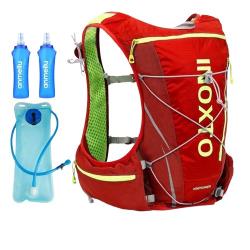 Sac à Dos Hydratation 5,5L Ultra-Léger Respirant Réfléchissant Gilet Running Trail 6 Poches Rouge