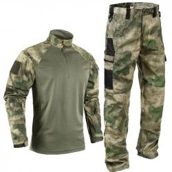 Tenue Battle Core Tactical (pantalon + chemise de combat) - Camo vert / XL