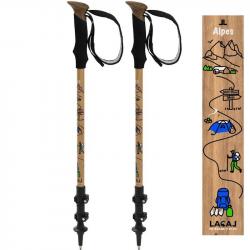 Bâtons télescopiques Lacal Nature Stick 135 Alpes