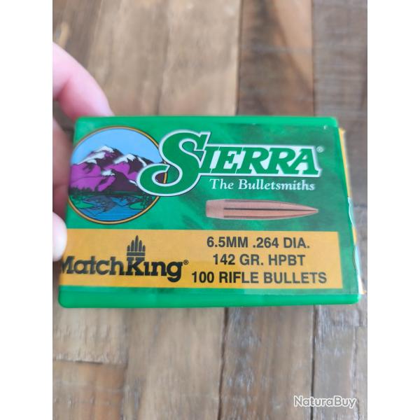 Sierra matchking 142 gr HPBT 6,5MM .264 DIA.