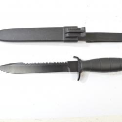 Couteau de combat armée Autrichienne M81 à dents de scie (Fabrication Glock) noir