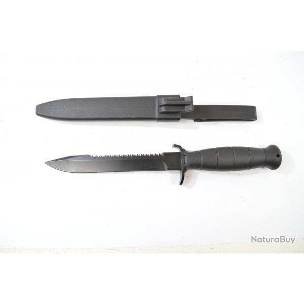 Couteau de combat arme Autrichienne M81  dents de scie (Fabrication Glock) noir