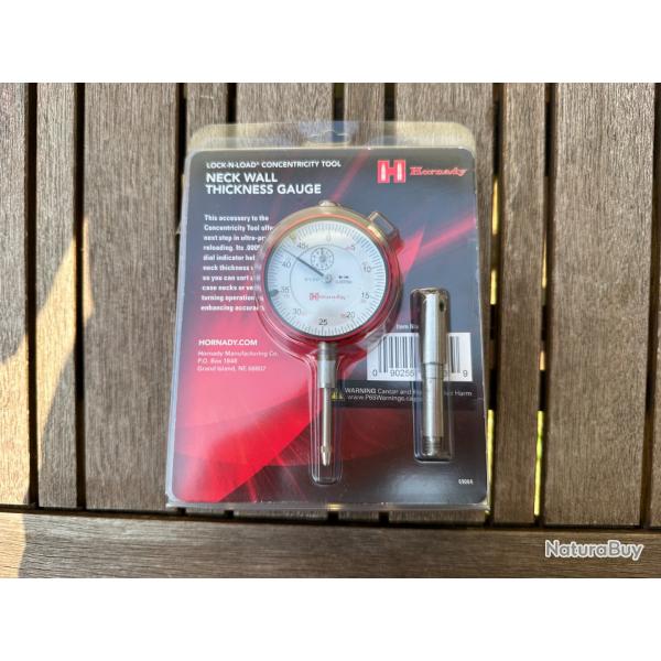 outil de vrification d'paisseur de collet Hornady - Neck Wall Thickness gauge