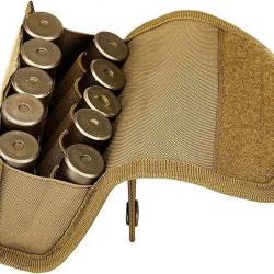 CARTOUCHIÈRE DE CEINTURE 10 EMPLACEMENTS CALIBRE 12- KAKI - LIVRAISON GRATUITE