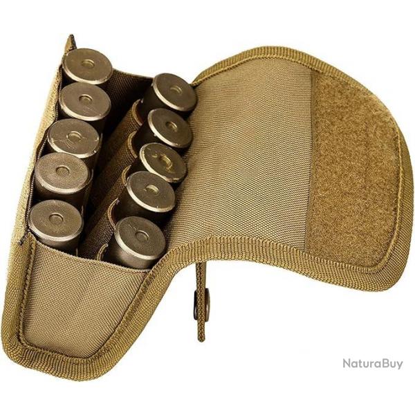 CARTOUCHIRE DE CEINTURE 10 EMPLACEMENTS CALIBRE 12- KAKI - LIVRAISON GRATUITE
