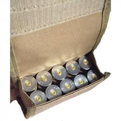 ÉTUI À MUNITIONS 10 EMPLACEMENTS POUR CALIBRE 12 - KAKI - LIVRAISON GRATUITE
