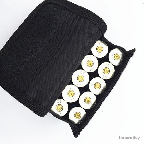 CARTOUCHIRE TACTIQUE 10 EMPLACEMENTS POUR CALIBRE 12 - NOIR - LIVRAISON GRATUITE