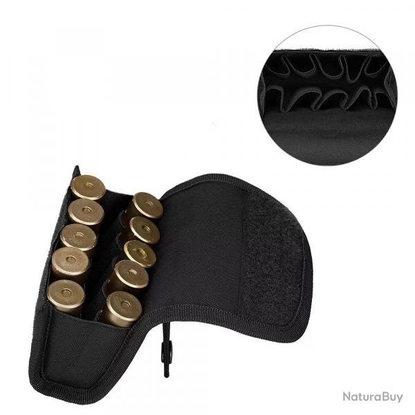 CARTOUCHIRE DE CEINTURE 10 EMPLACEMENTS CALIBRE 12- NOIR - LIVRAISON GRATUITE