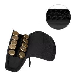 ÉTUI À MUNITIONS 10 EMPLACEMENTS POUR CALIBRE 12 - NOIR - LIVRAISON GRATUITE